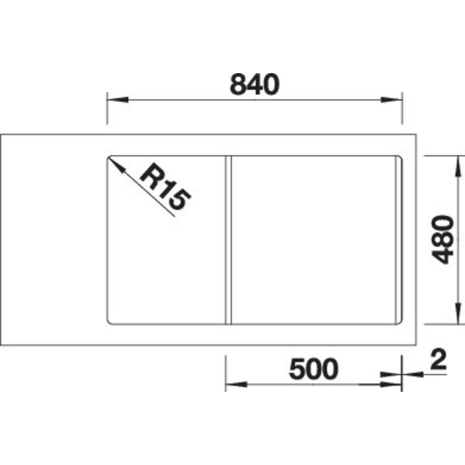 Blanco spoeltafel sona 5 s café