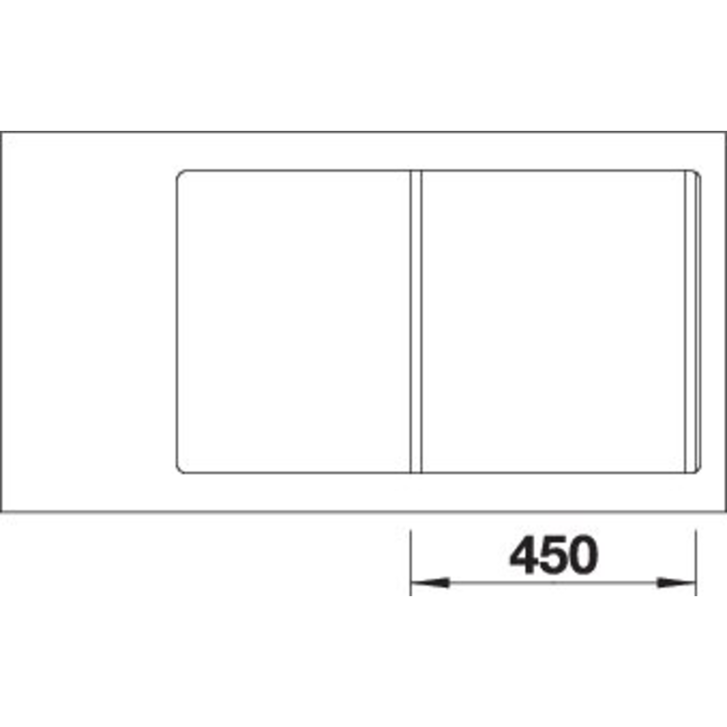 Blanco Zenar 45 S-F rechts wit automatische bediening