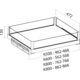 Tf-line lade met glas h.130mm k.900mm antraciet