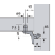 legplankdrager Sekura 1.1, ø 5 mm, Spuitgietzink vernikkeld