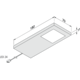 Hera set 4 x Slim-pad F led 5W 24V 3000K zwart+ transfo led 30