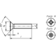 Metaalvijs M4 DIN 965 35mm verzinktonken kop