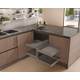Rational corner b Soft Close 450mm li antraciet + 4 bakmanden antraciet