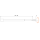 Uitschuifbare stabilisatiestang plafond/glas, voor 6/8 mm glas, L304/554, chroom