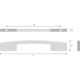 Greep techno RVS look 128mm