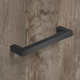 Greep Cadro, boorafstand 128, L 140.5 mm, B 12.5 mm, H 35 mm, mat zwart