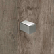 Knop Cadria, L 18 mm, B 18 mm, H 27 mm, roestvrij staal finish geborsteld