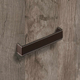 Greep Dublina, boorafstand 160, L 168 mm, B 34 mm, H 30 mm, donkerbruin leer