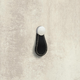 Knop Galati, L 27 mm, H 57 mm, zwart leer