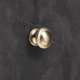 Knop Larru, H 27 mm, ø 30 mm, Tinkleurig geborsteld