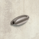 Schelpgreep Lorica, boorafstand 64, L 100 mm, B 33 mm, H 22 mm, tinkleurig