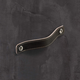 Greep Nica, boorafstand 128, L 158 mm, B 25 mm, H 3 mm, donkerbruin leer