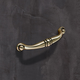 Greep Alberta, boorafstand 96, L 110 mm, B 14 mm, H 28 mm, messingkleurig antiek