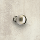 Knop Bona, H 41 mm, ø 30 mm, roestvrij staal finish geborsteld