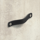Greep Nica, boorafstand 96, L 126 mm, B 25 mm, H 3 mm, zwart leer