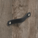 Greep Nica, boorafstand 96, L 126 mm, B 25 mm, H 3 mm, zwart leer