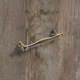 Greep Osimo, boorafstand 96, L 120 mm, B 13 mm, H 22 mm, ø 13 mm, messingkleurig antiek