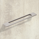 Greep Nubia, boorafstand 192, L 245 mm, B 8 mm, H 35 mm, roestvrij staal finish geborsteld