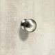 Knop Serbinum, H 28 mm, ø 25 mm, roestvrij staal geborsteld