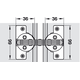 Verstekscharnier, GS 22,5, openingshoek 120°