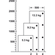 Verstekscharnier, GS 22,5, openingshoek 120°