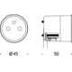 Rond 2.0 - unifit stopcontact bedraad b-f crème