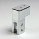 Scharnierende bevestiging op glas, voor 6/10 mm glas, B25 H25 L45, chroom