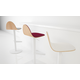 Tabu regelbare kruk rond wit/bekleed mystic antrac