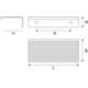 Greep square ba64 l94 zwart