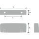 Greep straight ba96 l105 zamak geborsteld goud