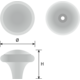 Knop snowdon gietijzer ijzerkleur dia. 38mm