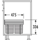 Hailo tandem R ii 18l + 2x8,5l grijs