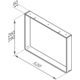 U-poot zijkant chroom h=390mm/b=520mm