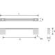 Profielgreep l.809mm (2x392) alu