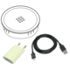 Versacharger power transmitter zwart+ eu plug/micr + eu plug/micro usb/usb 2000mm