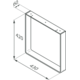 U-poot bank chroom h=420mm/b=430mm