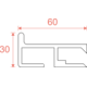 Horzon-T reling-kit 900mm incl. bevestigingen, 3 haken en messenhouder