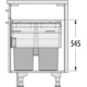 Hailo eurocargo-Synchro k.60cm 2x38l+12l SoftClose