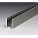 U-profiel PROFIX, voor 8/13.5 mm glas, B21 H30 L3000, aluminium met geborsteld rvs effect