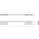 Greep drimo 320mm aluminium / RVS-look symmetrisch