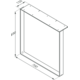 U-poot aanbouwtafel chr. h=690mm/b=700m