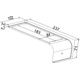 Set 1 Led triled onderbouw 4.44w 4200k alu look to uch 10w met dimmertransfo