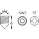 PV verbindingssysteem zeskantvijs M6