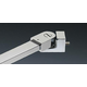 Vaste stabilisatiestang wand/glas met lage klem, voor 8/12 mm glas, L1041, chroom