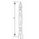 Sleutelplaat art.708 h1825mm B 22mm brons