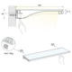 Teo Slim led glastablet 450mm 4.85W 4000K zwart