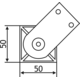 Meubelpoot capri alu h.100mm