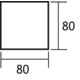 Tafelpoot Q80 zwart mat 80x80mm h71 regelbaar