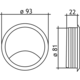 Kabelset 2-delig 80mm licht grijs