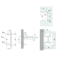 Verstelbare laterale scharnier wand/glas, voor 6/8 mm glas, B50 H80, chroom